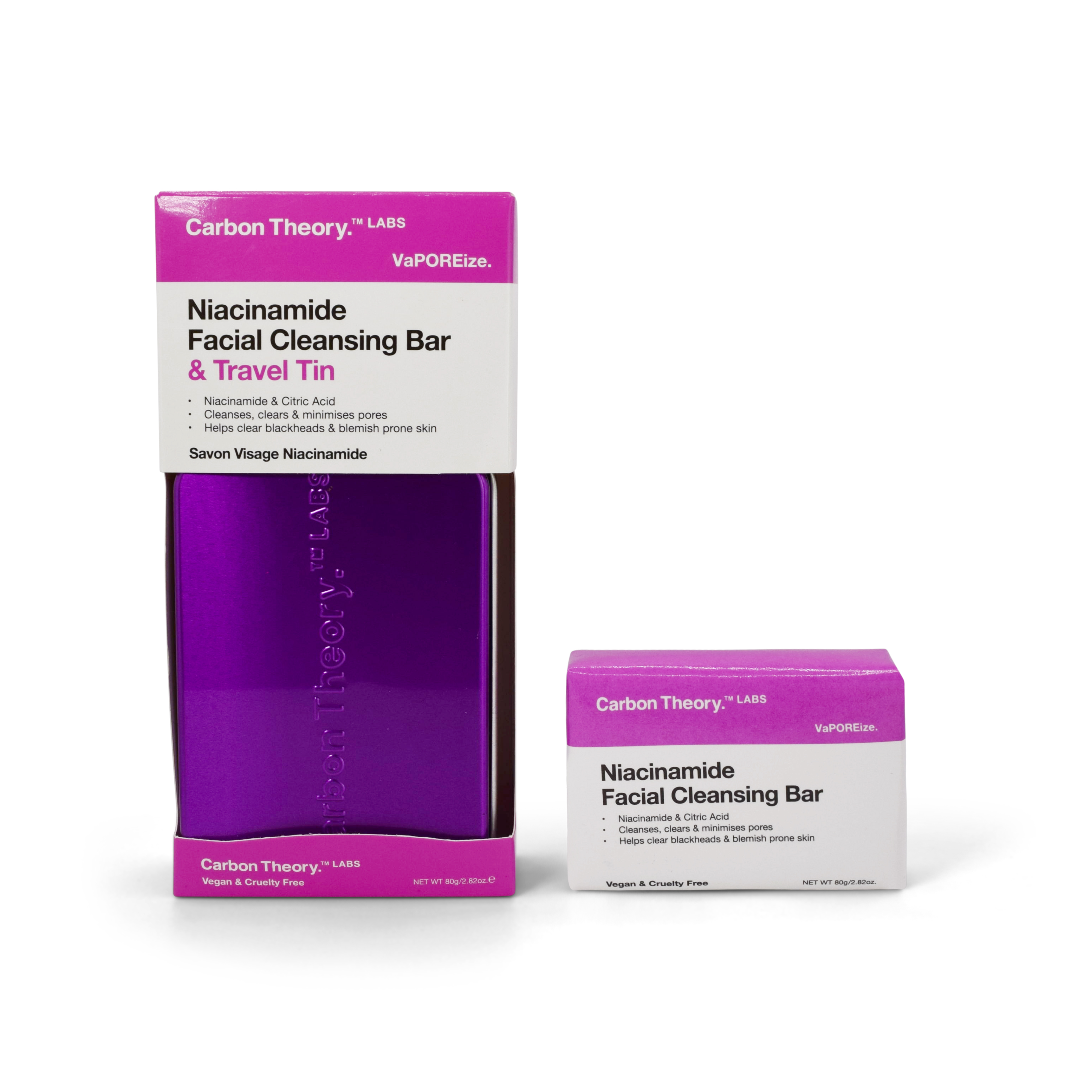 VaPOREize Niacinamide Cleansing Bar & Travel Tin