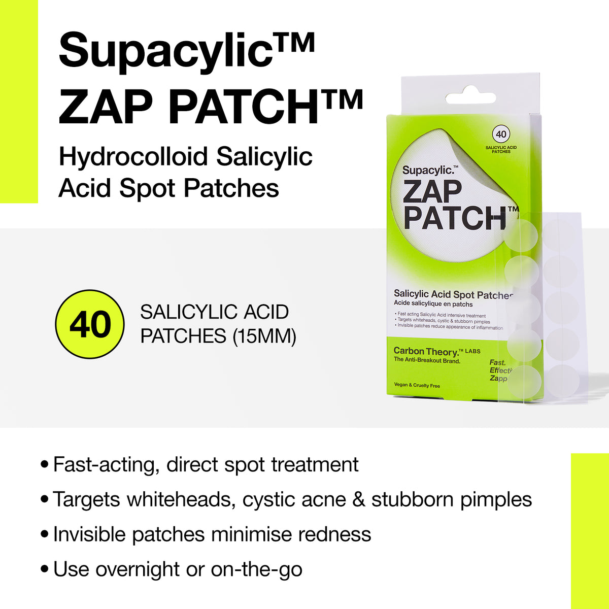 Zap Patch - Salicylic Acid Spot Patches – Carbon Theory