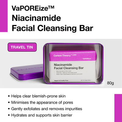 VaPOREize Niacinamide Cleansing Bar & Travel Tin