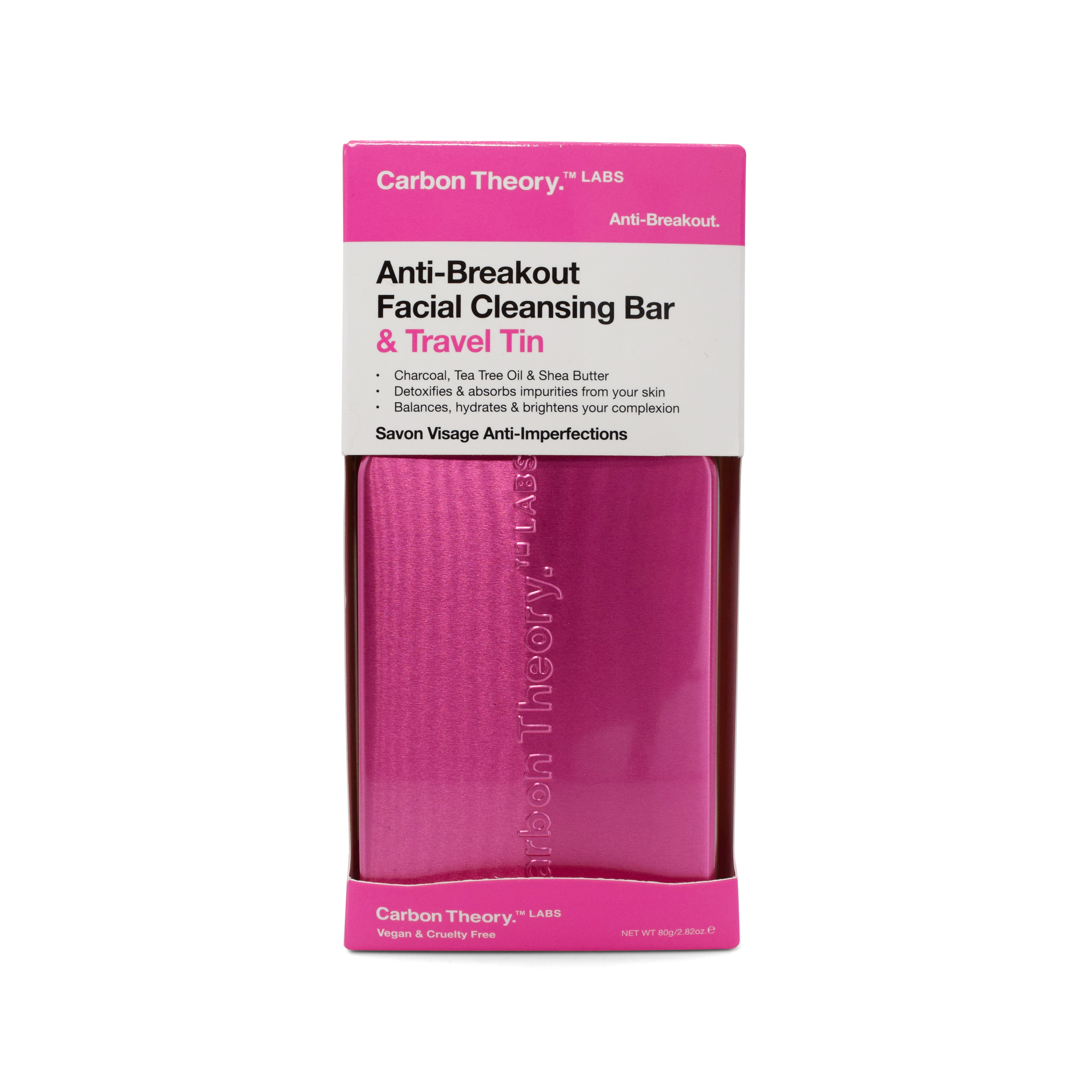 Anti-Breakout Charcoal Cleansing Bar & Travel Tin